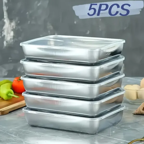 5pcs Stainless Steel Food Storage Set