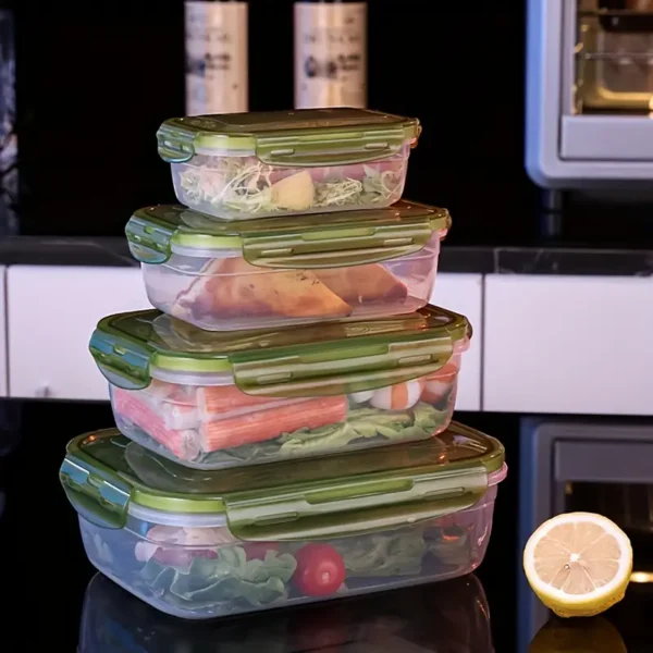 4pcs Set Microwave Safe Food Storage Containers
