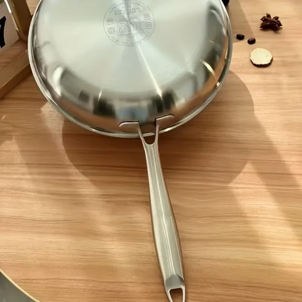 2OCm Thickened Stainless Steel Frying Pan