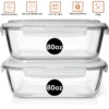 Two-pack 2260ml Large Glass Baking Dish
