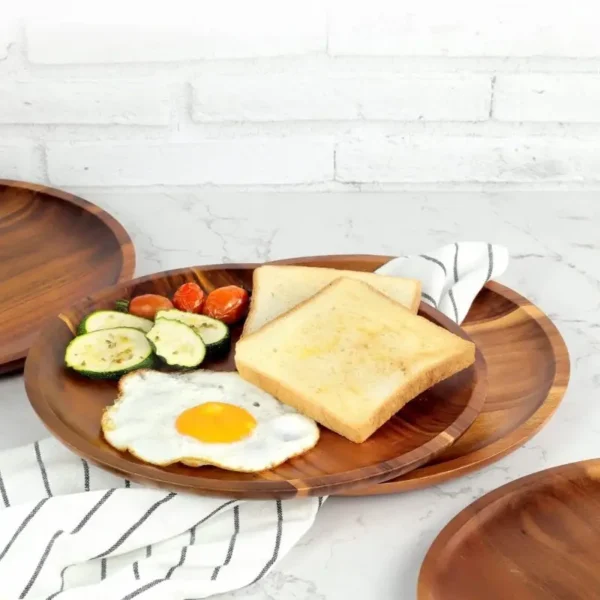 4pcs Wooden Plates