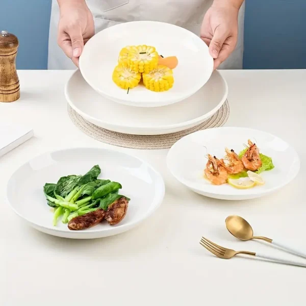 Large White Ceramic Plates