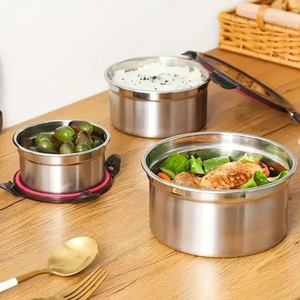 3pcs Food Containers with Vented Lids