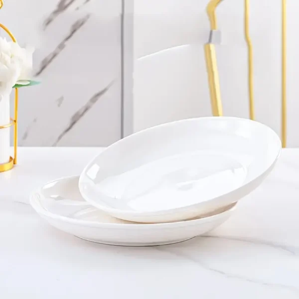 Large White Ceramic Plates