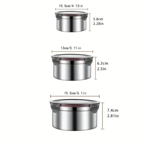 3pcs Food Containers with Vented Lids